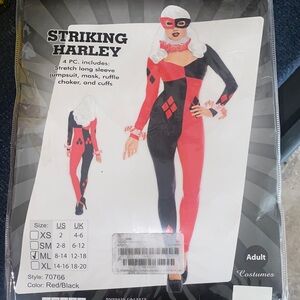 Striking Harley womens Costume - Red and Black